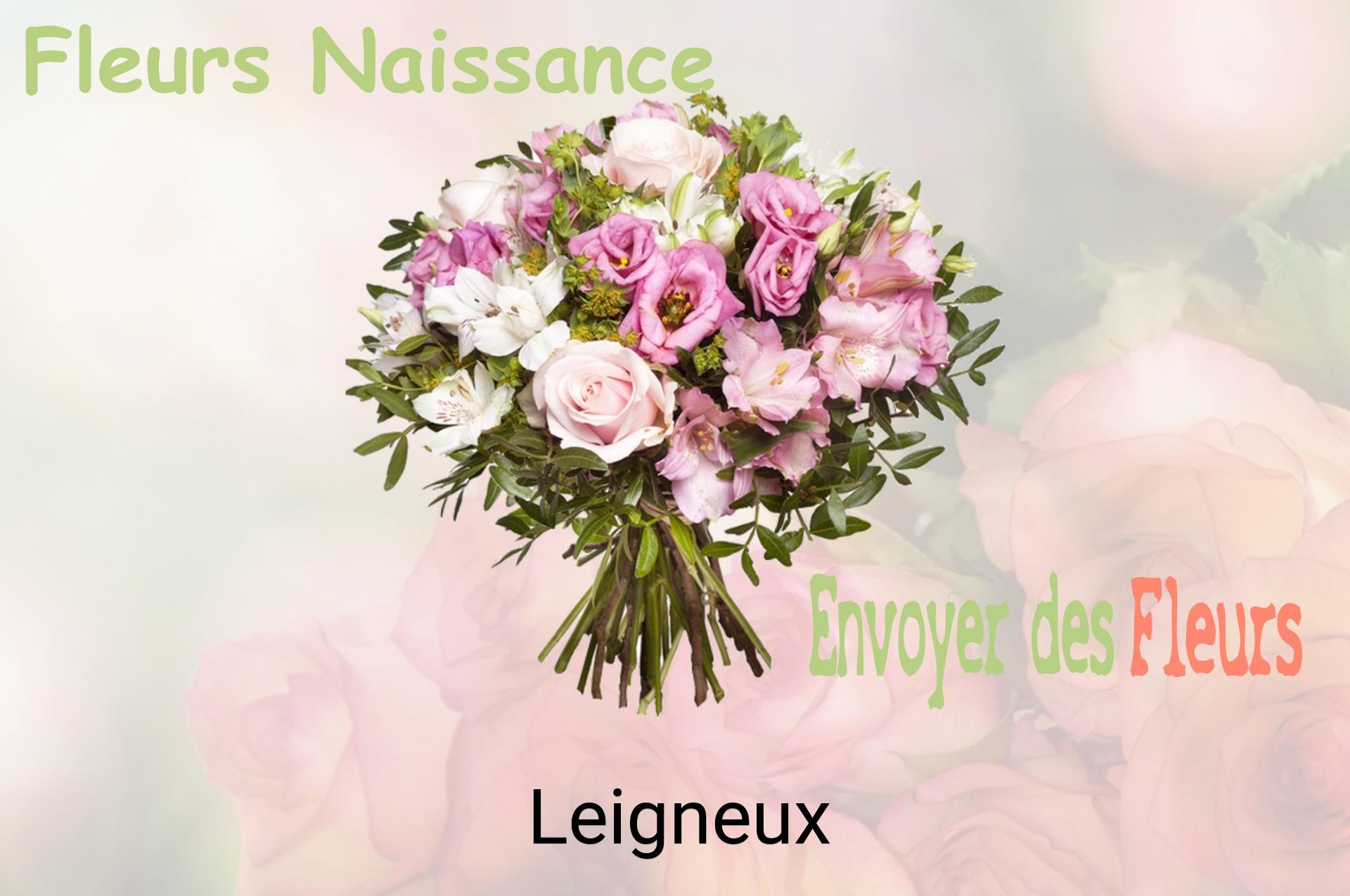 Bouquet de fleurs de naissance livré à Leigneux